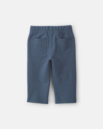 B&eacute;b&eacute; gar&ccedil;on - Pantalon en jersey bouclette &agrave; enfiler - Indigo, 