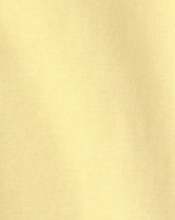 B&eacute;b&eacute; fille - Ensemble 3 pi&egrave;ces haut &agrave; manches courtes, cache-couche et short, citron - Jaune/Ivoire, 