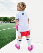 Ensemble 2 pi&egrave;ces chandail de soccer et short Umbro de l&rsquo;Angleterre pour jeune - Rouge/Bleu/Blanc, image 12 sur 14 diapositives