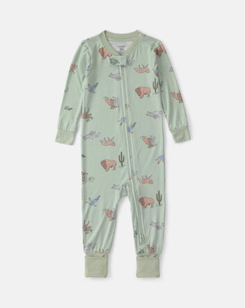 Baby Boy 1-Piece Animals PurelySoft&trade; Snug Fit Pyjama - Green, 