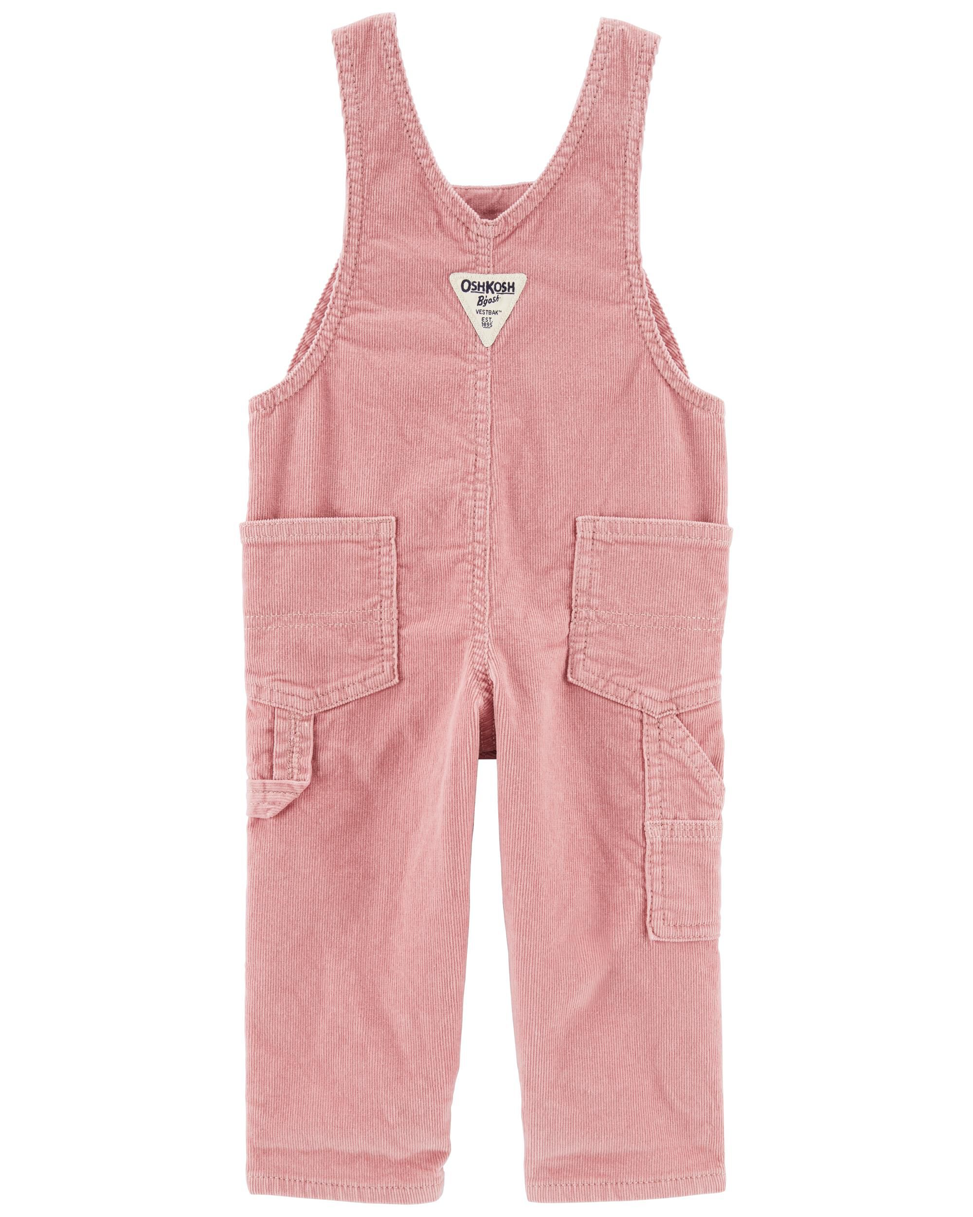Pink Toddler Girl Corduroy Pink Overalls Carter s Oshkosh Canada