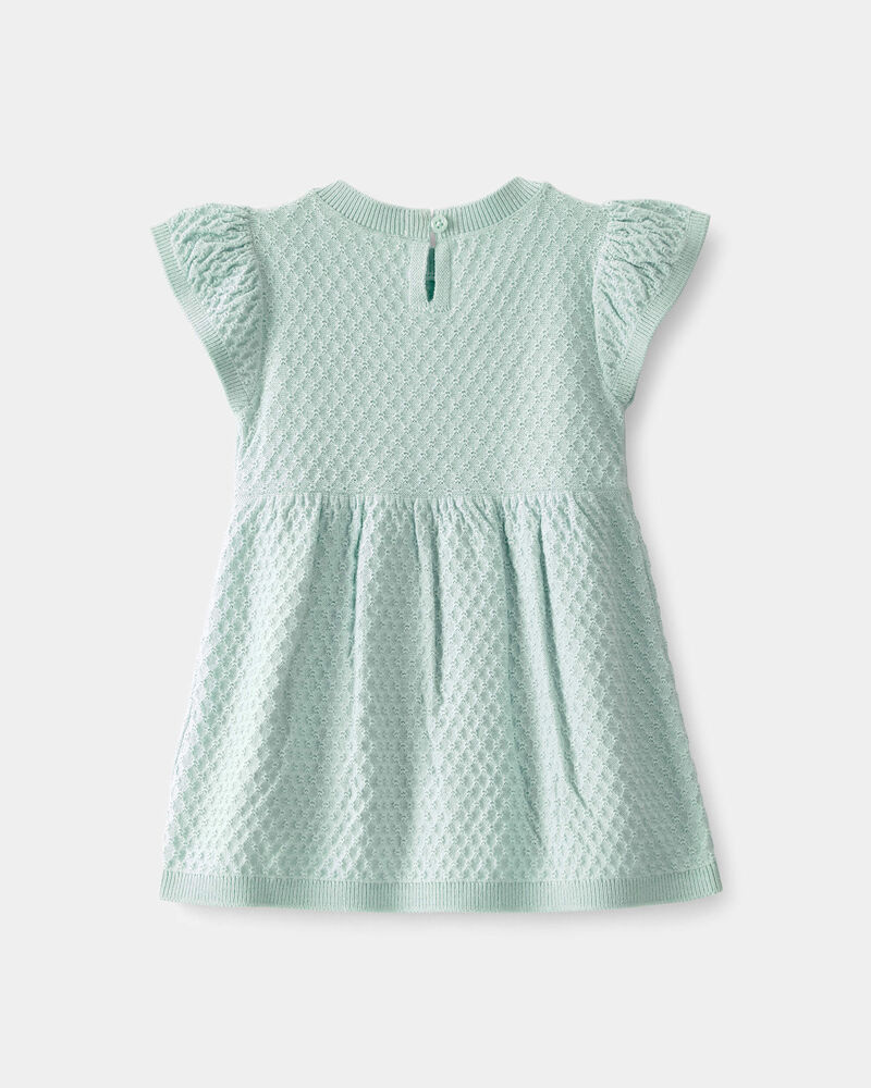 Baby Girl Sweater Dress - Green, image 2 of 5 slides