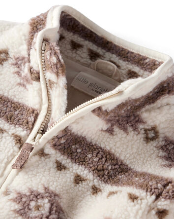 Bébé - Blouson en sherpa recyclé à motif aztèque, 