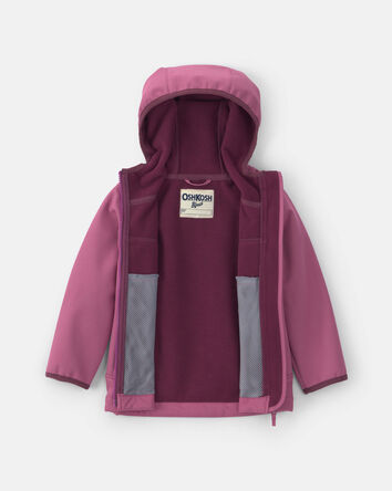 Baby Girl Colour Changing Rain Jacket- Purple, 