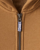 Toddler Boy Long-Sleeve Hooded Zip-Up Jacket - Brown, image 2 of 3 slides