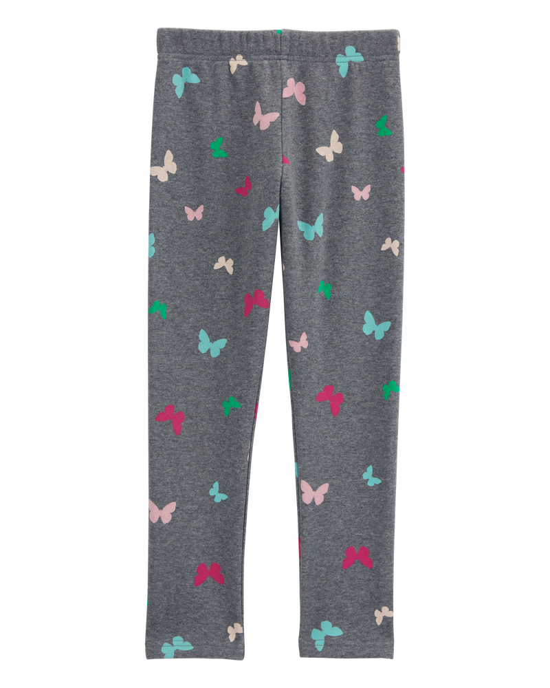 Kid Butterfly Cozy Fleece Leggings, image 2 of 5 slides