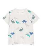 Bébé Ensemble 2 pièces t-shirt imprimé de dinosaure et salopette courte - Bleu marine, image 3 sur 6 diapositives