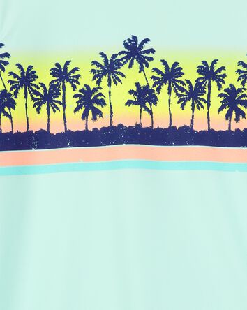 Kid Palm Tree Long Sleeve Rashguard, 