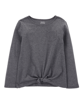 Enfant T-shirt en jersey à manches longues à motif de cravate, 