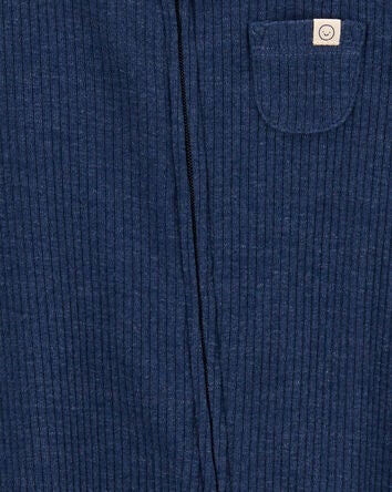 Baby Textured 2-Way Zip Sleeper Pyjamas, 