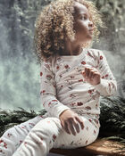 Filles - Pyjama 2 pi&egrave;ces en coton biologique &agrave; motif Vallon de rosiers sauvages, image 2 sur 4 diapositives