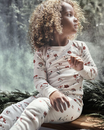 Filles - Pyjama 2 pi&egrave;ces en coton biologique &agrave; motif Vallon de rosiers sauvages, 