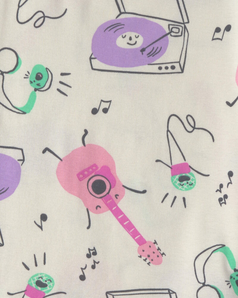 Filles - Pyjama 4 pi&egrave;ces en 100&nbsp;% coton &agrave; motif de f&ecirc;te dansante - Mauve, image 3 sur 3 diapositives