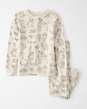 Toddler Pet Print Organic Cotton 2-Piece Pyjamas, 