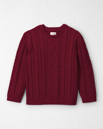 Boys Organic Cotton Cable Knit Sweater, 