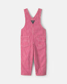 Toddler Boy Hickory Stripe Overalls - Red/White, image 2 of 4 slides