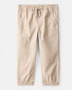 Toddler Boy Cotton Pull-On Fashion Pants - Khaki, image 1 of 4 slides