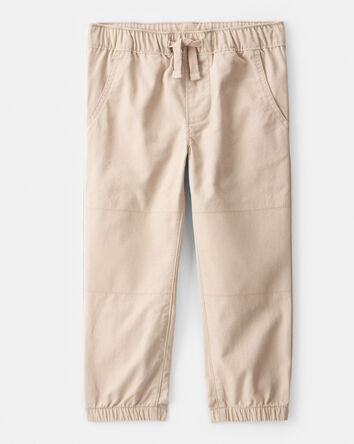 Tout-petit garçon - Pantalon mode à enfiler en coton - Kaki, 