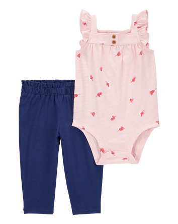 Baby 2-Piece Printed Bodysuit Pant Set, 