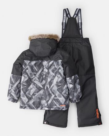 Boys 2-Piece Taslan Snowsuit Set - Grey, 