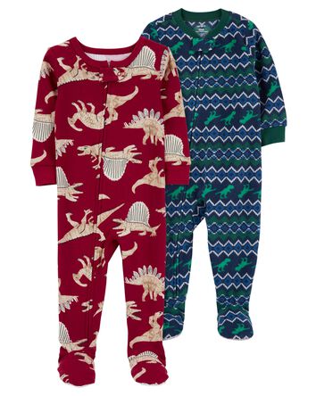 Toddler 2-Pack Footie 1-Piece Pyjamas Set, 