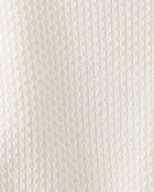 Kid 2-Piece Organic Cotton Crotchet Knit Set-Cream, image 4 of 6 slides