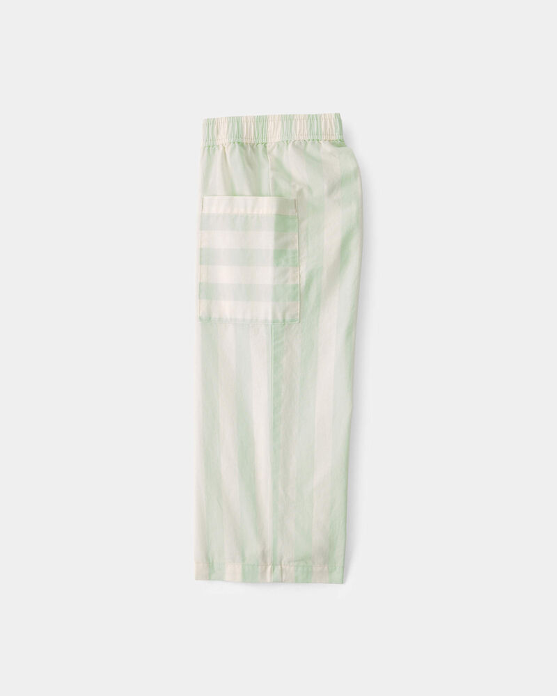 Toddler Girl Striped Pants - Green/Ivory, image 3 of 5 slides