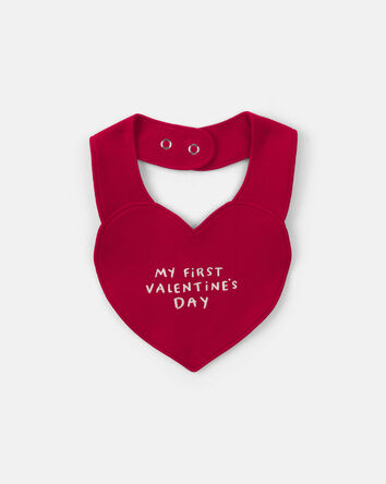 B&eacute;b&eacute; - Bavoir en coton &laquo;My First Valentine&rsquo;s Day&nbsp;&raquo; &ndash; Rouge, 