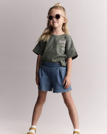 Toddler Girl 'Hide and Seek' High-Low Dolman Tee - Olive, 