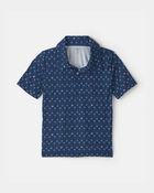 Boys Flamingo Active Polo Shirt - Blue, image 1 of 3 slides