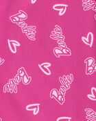Enfant Pyjama 2 pièces décontracté à boutons imprimé de Barbie - Rose, image 2 sur 3 diapositives