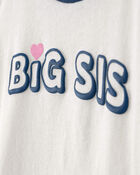 Toddler Girl 'Big Sis' Graphic Tee - Ivory, image 2 of 4 slides