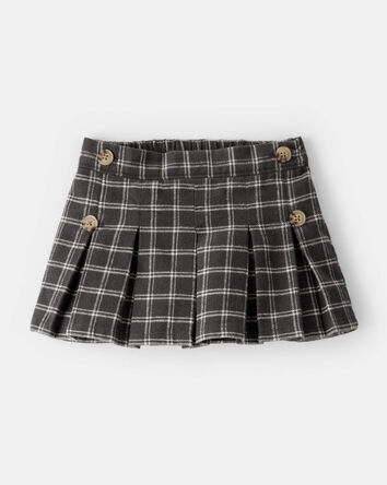 Baby Girl 2-Piece Plaid Cotton Skort, 