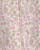 Baby Girl Floral Sleeper - Pink/Ivory, image 3 of 6 slides