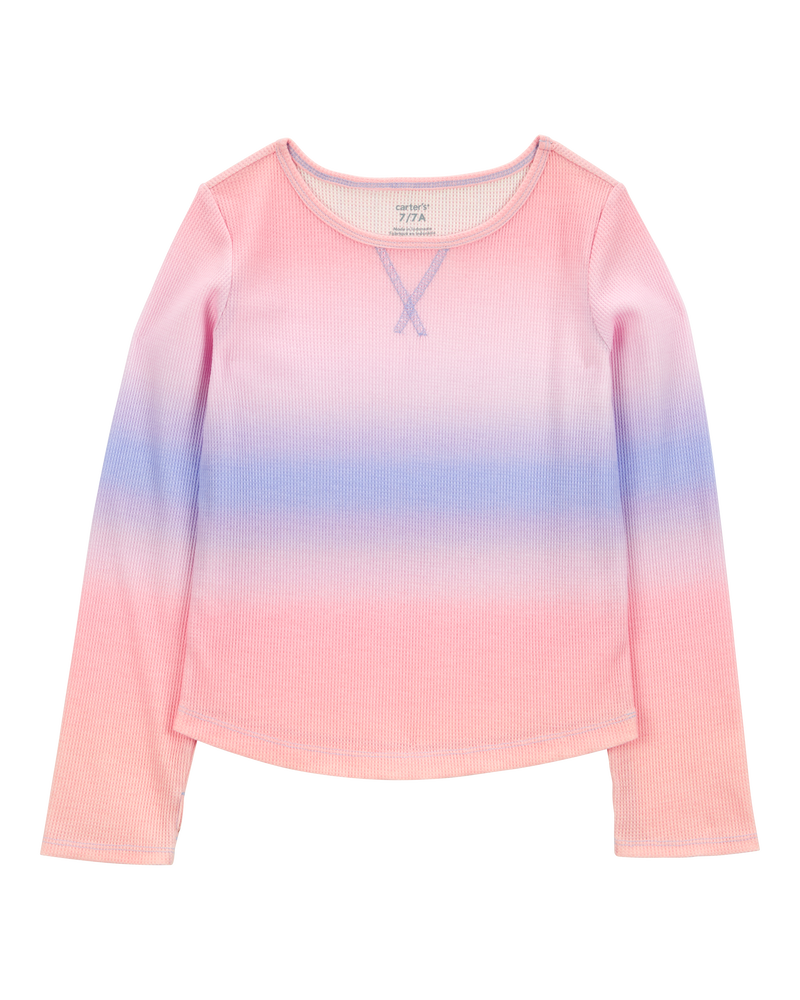 Kid Ribbed Ombre Long-Sleeve Top - Purple/Pink, image 1 of 4 slides