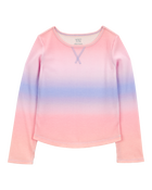 Kid Ribbed Ombre Long-Sleeve Top - Purple/Pink, image 1 of 4 slides