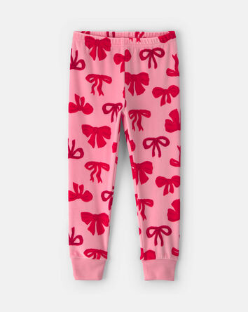 Toute-petit fille - Pyjama ajust&eacute; 2 pi&egrave;ces en DreamPlush &agrave; motif n&oelig;ud &ndash; Rose, 