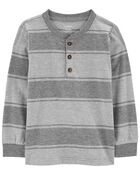Striped Henley Tee, image 1 of 3 slides