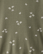 Kid Ribbed Butterfly Print Long-Sleeve Shirt - Olive
, image 2 of 3 slides