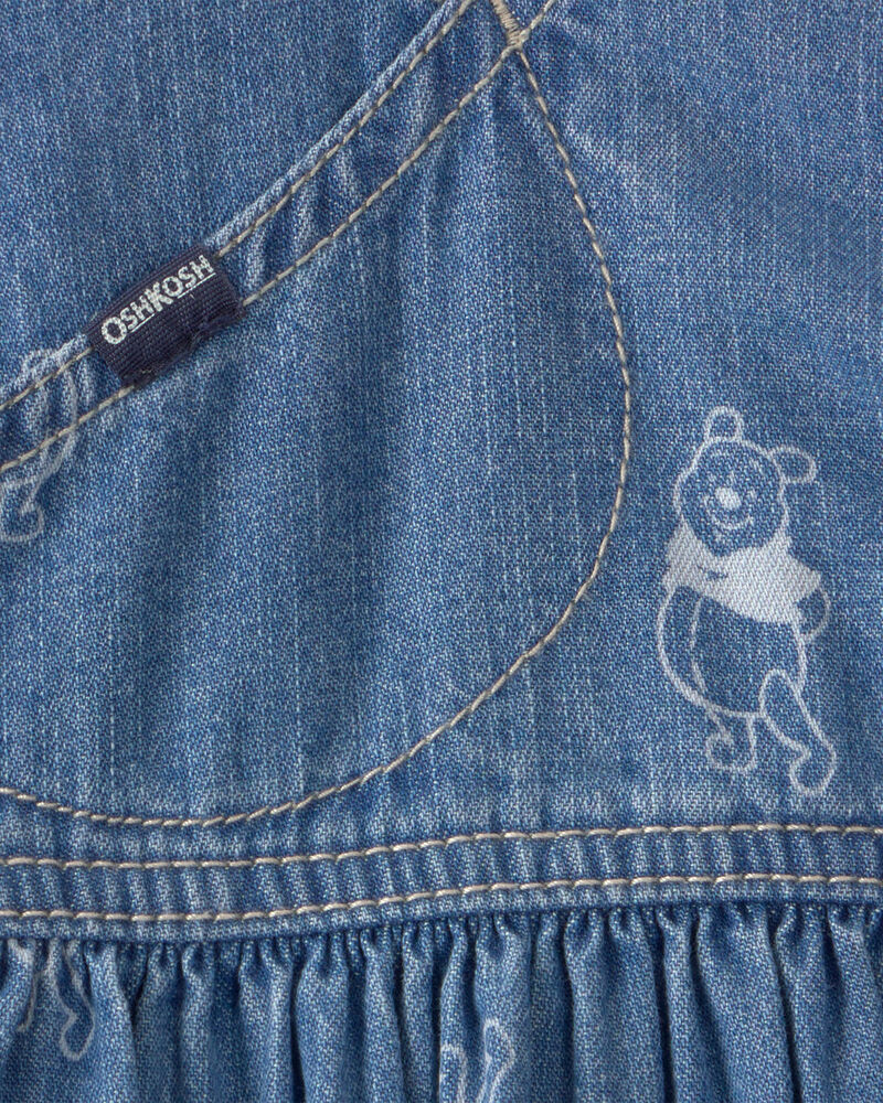B&eacute;b&eacute; fille - Jupe-salopette crois&eacute;e en denim Winnie l&rsquo;Ourson de Disney&reg; - D&eacute;lav&eacute; moyen, image 3 sur 5 diapositives