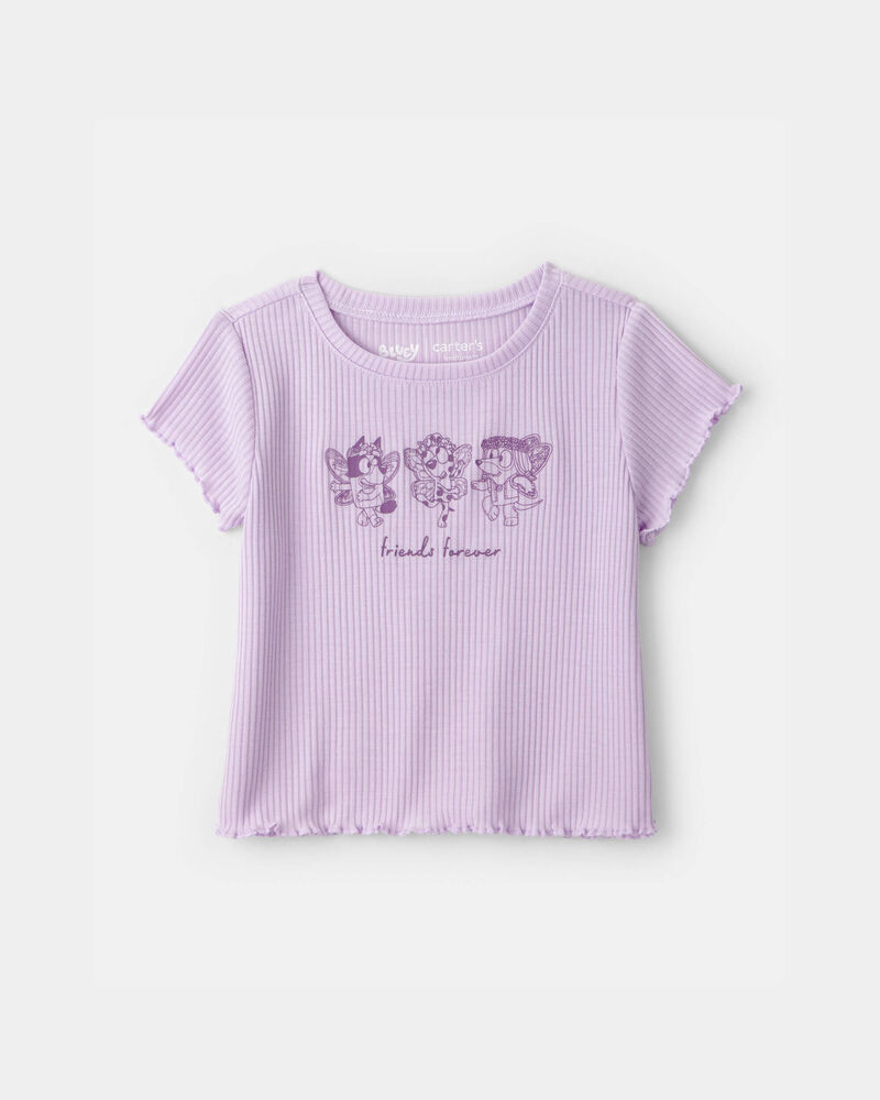 Toddler Girl 2-Piece Bluey&trade; Short-Sleeve Pyjama Set - Purple, image 2 of 6 slides