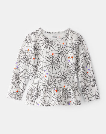 Toddler Halloween Spiderwebs Long-Sleeve Tee, 