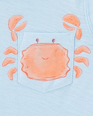 Baby 2-Piece  Crab Short Set - Blue/Orange, 
