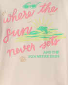 Tout-petit fille - T-shirts &agrave; imprim&eacute; &laquo;Where the Sun Never Sets&raquo; - Cr&egrave;me, image 4 sur 4 diapositives