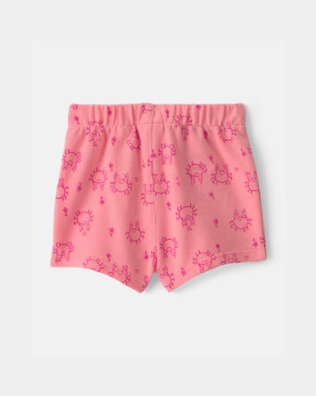 B&eacute;b&eacute; fille - Short &agrave; cordon de serrage, crabe - Rose, 