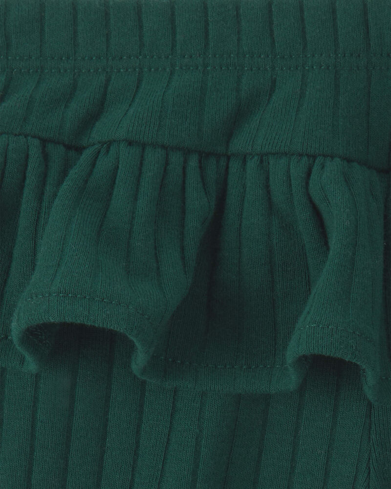 Baby Girl 2-Piece 'Merry' Long-Sleeve Bodysuit & Pant Set - Cream/Green, image 4 of 5 slides
