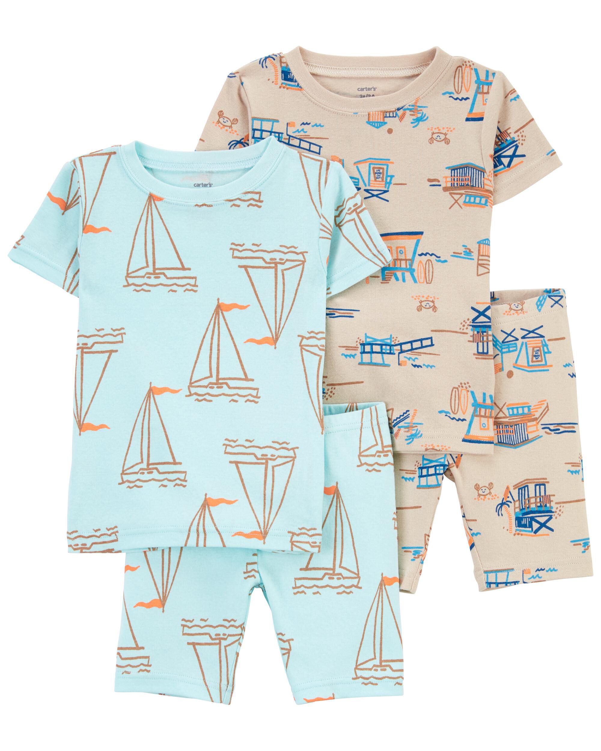 4 Piece Sail Boat 100 Snug Fit Cotton Pyjamas