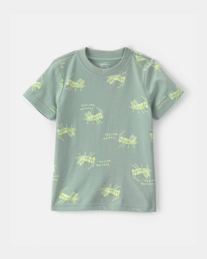 Tout-petit gar&ccedil;on - T-shirt &agrave; motif sauterelle &ndash; Vert, image 1 sur 2 diapositives