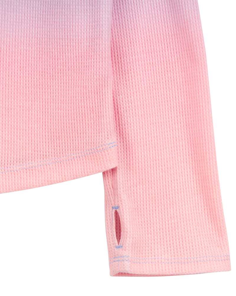 Kid Ribbed Ombre Long-Sleeve Top - Purple/Pink, image 2 of 4 slides