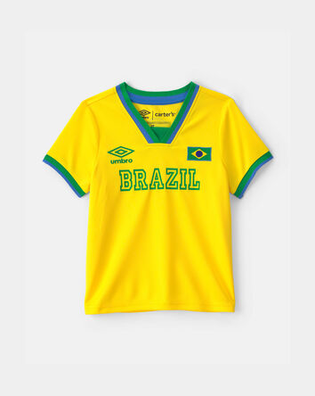 Tout-petit - Chandail de joueur de soccer Umbro du Br&eacute;sil - Jaune/Vert, 